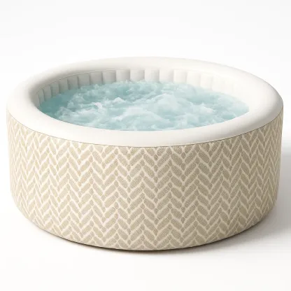 Spa gonflable 196x196x71 cm beige/Blanc, pour 4 personnes CJTekul348LC-Meuzen