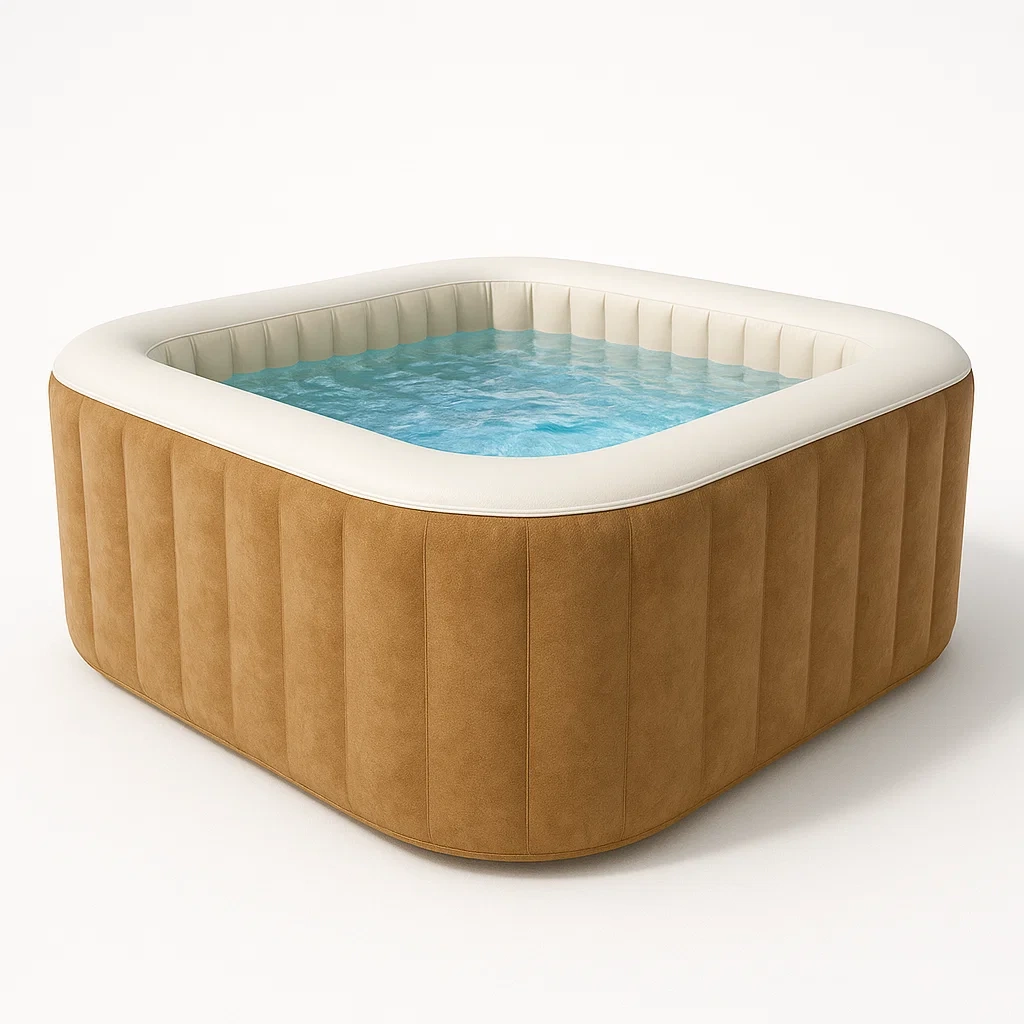 Spa gonflable 185x185x68 cm marron clair/ivoire pour 6 personnes tkEgFAl349rT-Meuzen