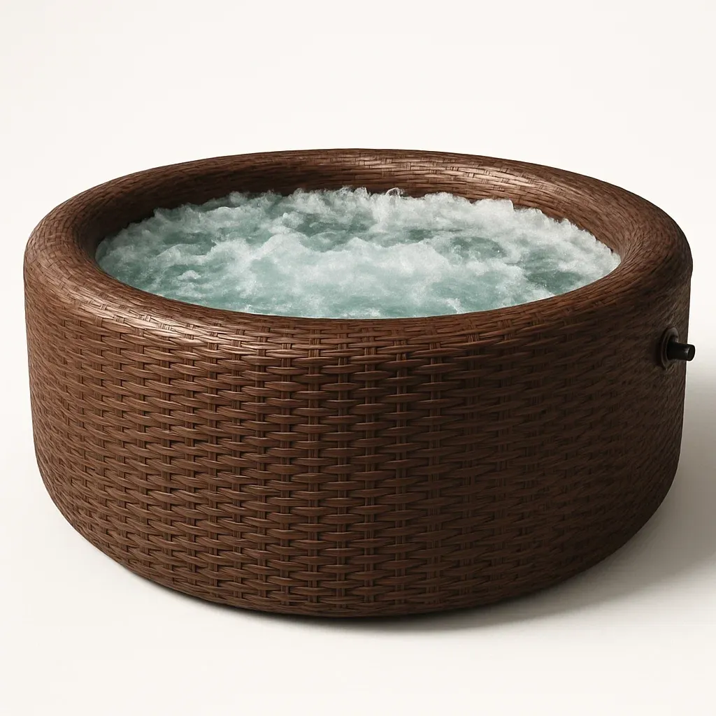 Spa gonflable 180x180x66 cm marron foncé 4 personnes sUfeIJL351gM-Meuzen