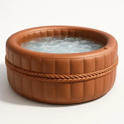 Spa gonflable 180x180x70 cm marron 4 personnes CHBPHjJ352PC-Meuzen