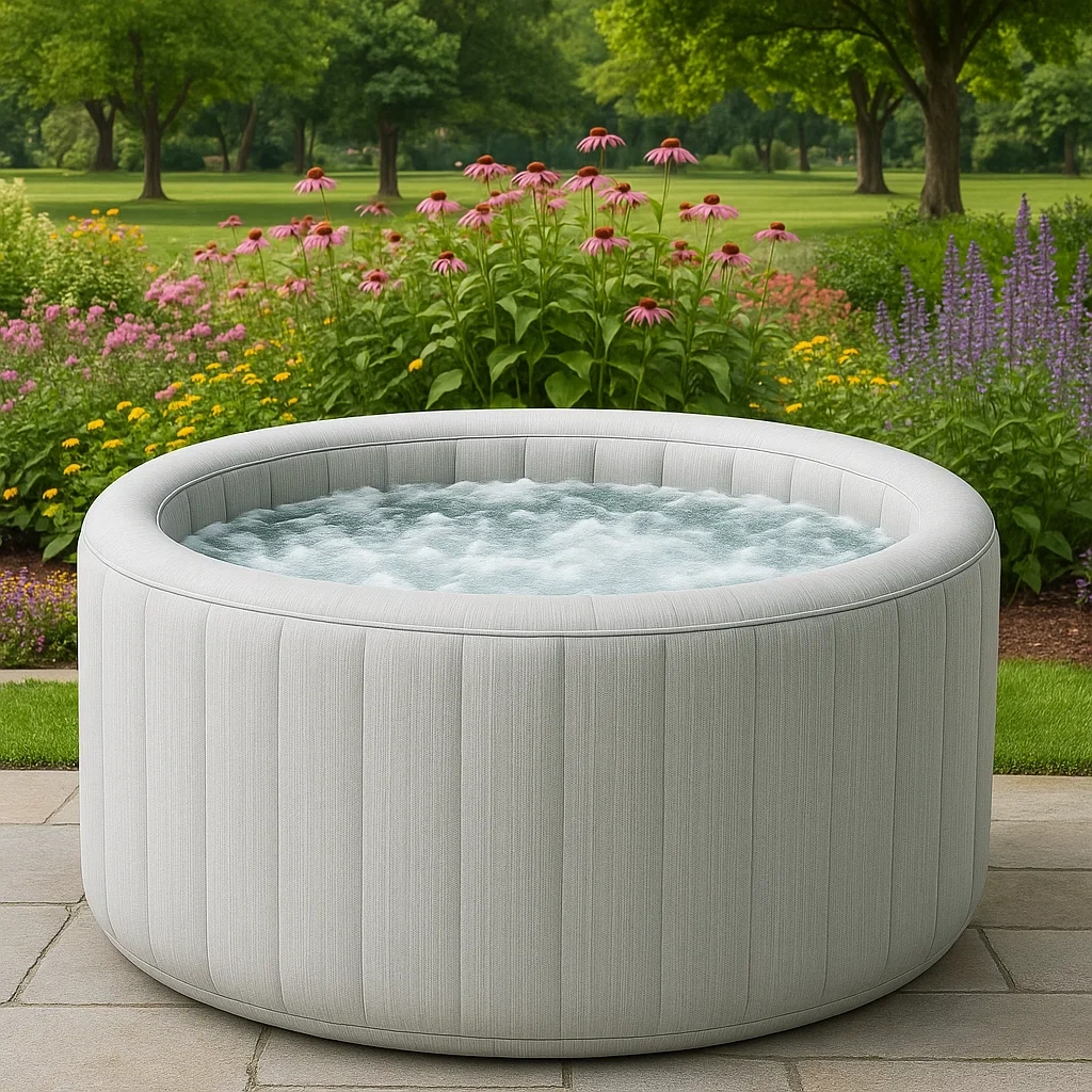 Spa gonflable 180x180x70 cm gris clair 4 personnes MdlPgDO286Gh-Meuzen