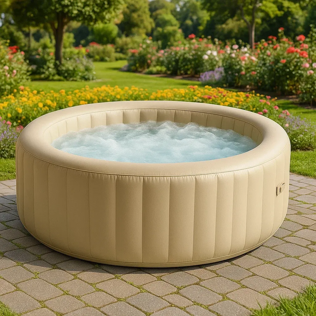 Spa gonflable 180x180x66 cm beige pour 4 personnes KKFnFpG290sx-Meuzen