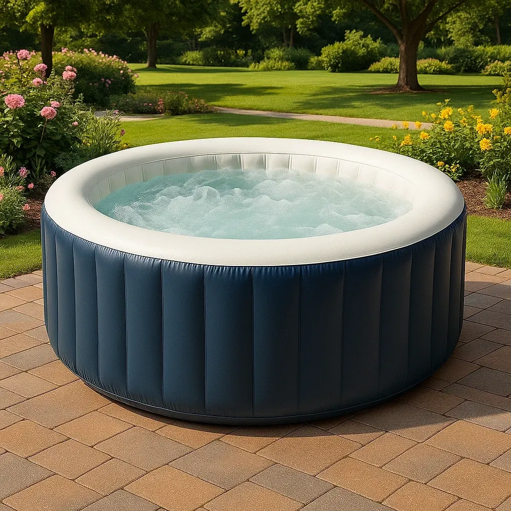 Spa gonflable 180x180x70 cm bleu foncé/blanc 4 personnes afFbFGH292HE-Meuzen