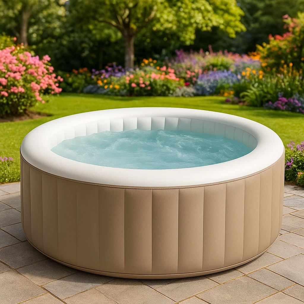 Spa gonflable 200x200x70 cm, beige/blanc, 4 personnes MgEWuwc293ZJ-Meuzen