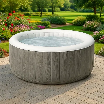 Spa gonflable 196x196x71 cm gris/blanc pour 4 personnes WCiNDpF295Mi-Meuzen