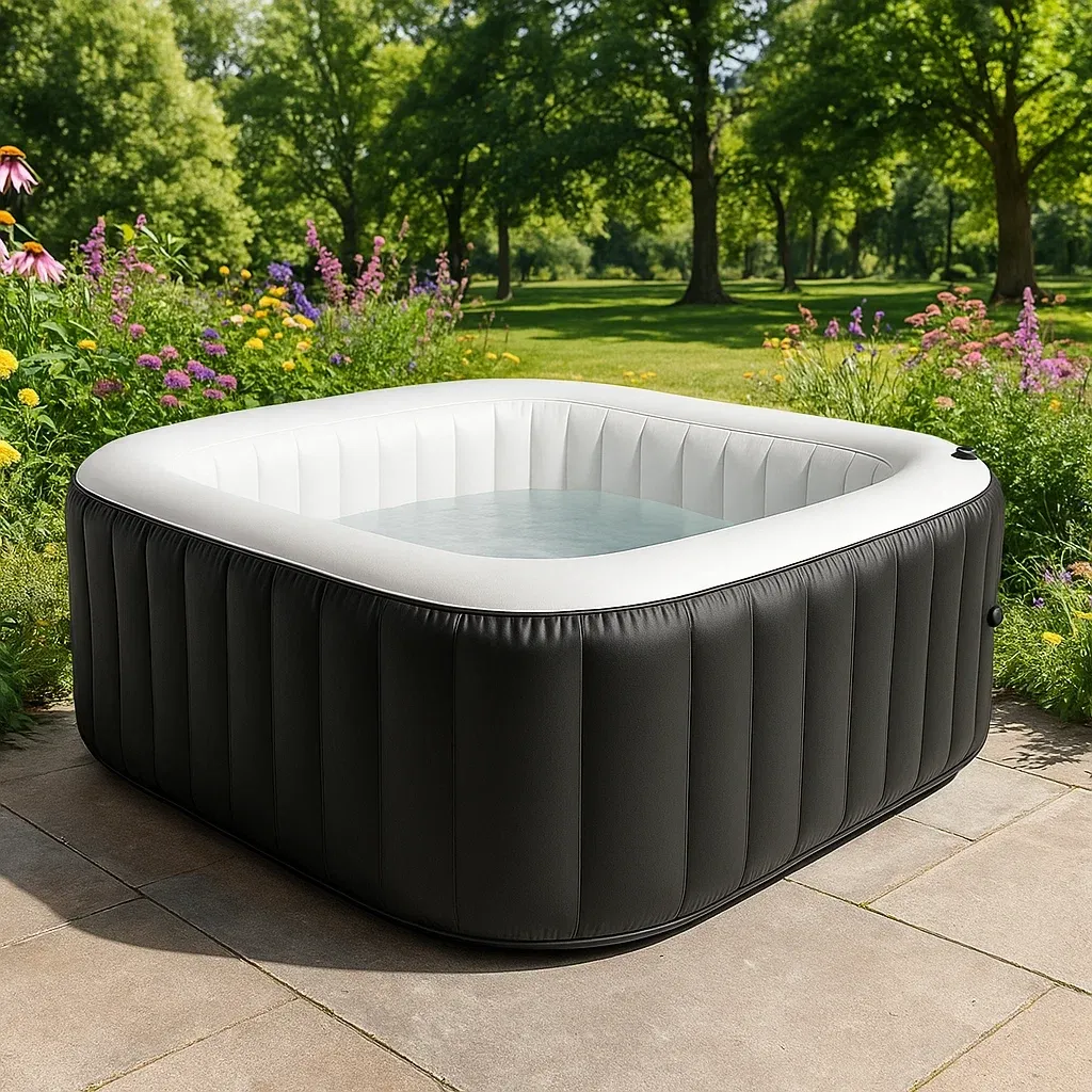Spa gonflable 185x185x68 cm noir/blanc 4 personnes tCZPEac303ji-Meuzen