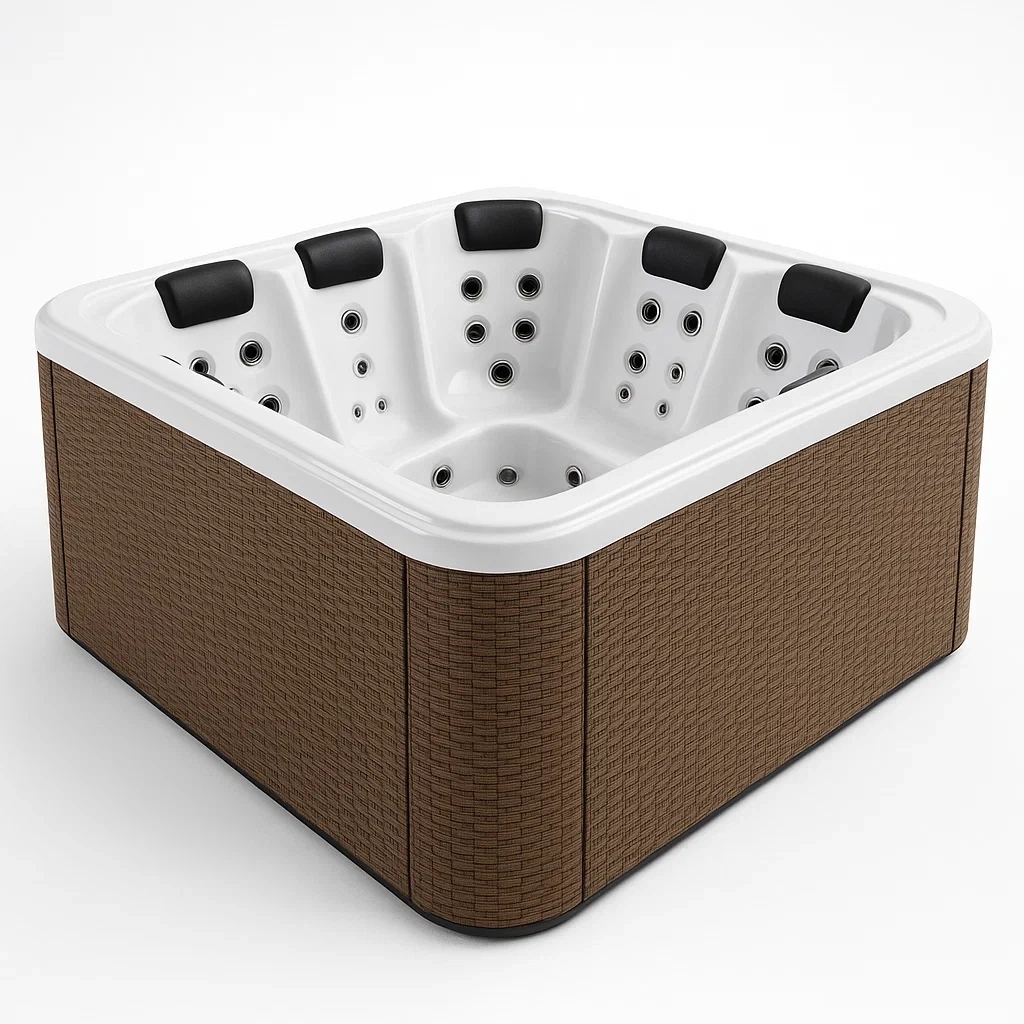 Spa rigide 210x210x90 cm marron/blanc 5 personnes xkoBsZQ357Te-Meuzen