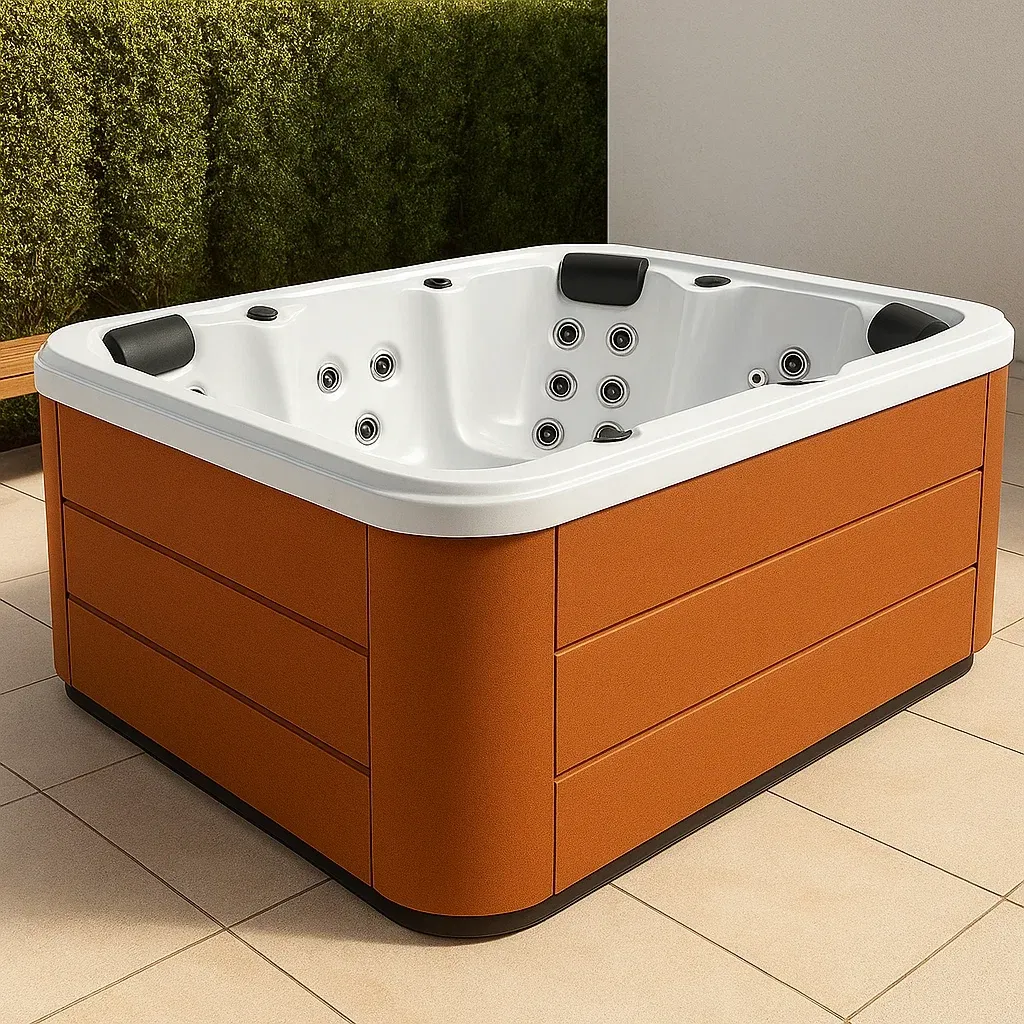 Spa rigide 200x200x75 cm, orange/blanc, 3 personnes BsVGKxC384AL-Meuzen