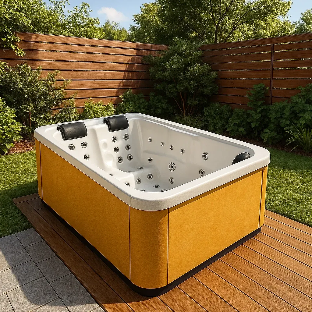 Spa rigide 180x120x75 cm jaune/blanc 2 personnes tGpFSGV392vh-Meuzen