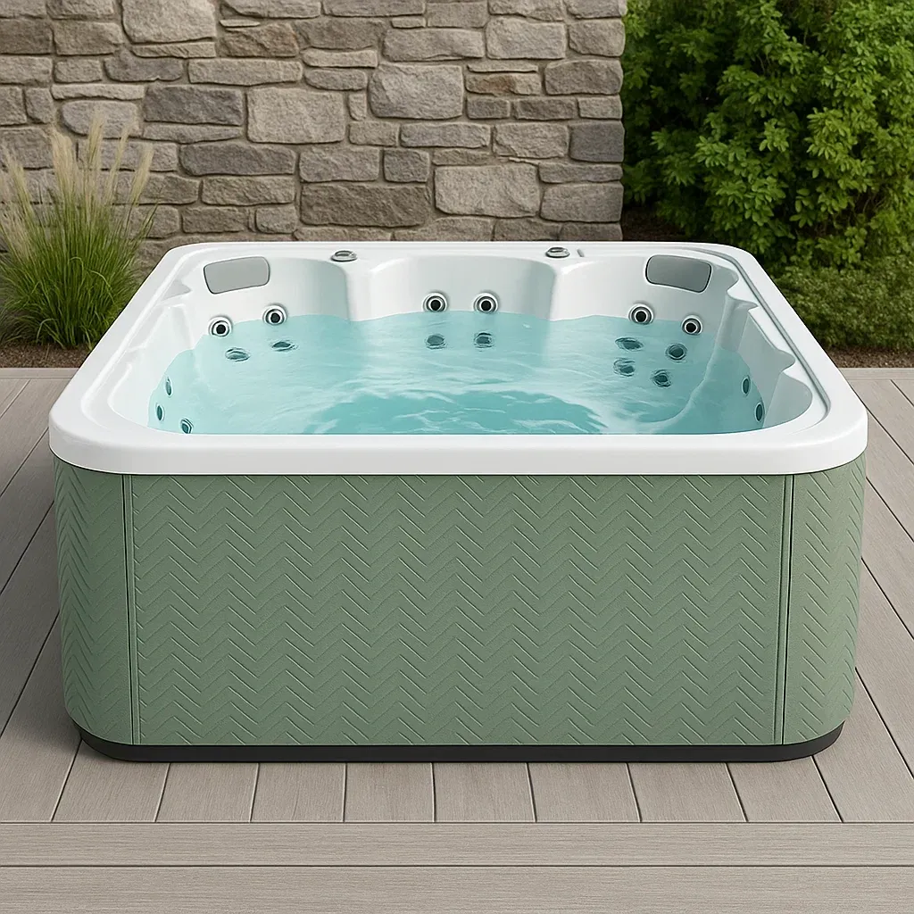 Spa rigide 215x180x80 cm vert/blanc 4 personnes WUULKkU393vR-Meuzen
