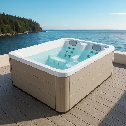 Spa rigide 210x145x85 cm blanc/beige 2 personnes ouqWPle394Hm-Meuzen