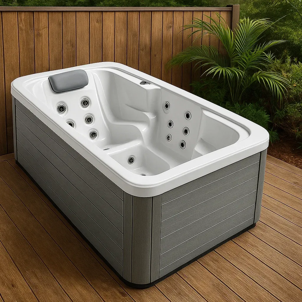 Spa rigide 180x80x82 cm blanc/gris 1 personne KSkIEYe400LJ-Meuzen