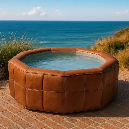 Spa rigide 210x210x70 cm brun/gris 4 personnes DNuzxnf404ht-Meuzen