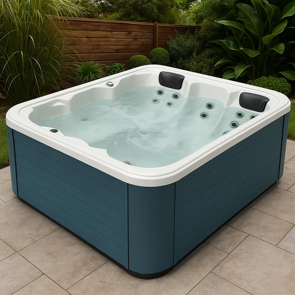 Spa rigide 210x185x95 cm bleu foncé/blanc 2 personnes okqJIsz405OE-Meuzen