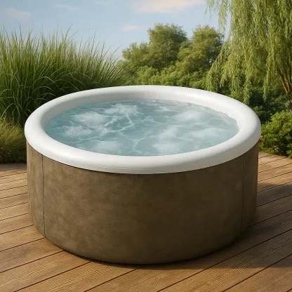 Spa rigide 180x80 cm marron/blanc 4 personnes XhDSlpK406SM-Meuzen