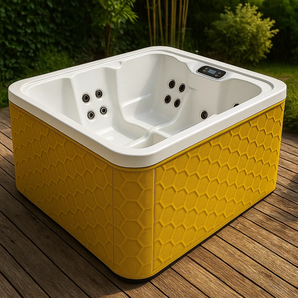 Spa rigide 160x120x70 cm jaune/blanc pour 2 personnes XPGULiS415EP-Meuzen