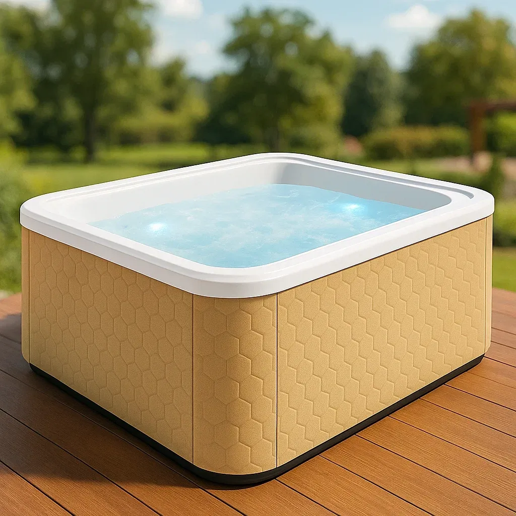 Spa rigide 180x120x65 cm, Beige/Blanc, 2 personnes IoajAqp420ZQ-Meuzen