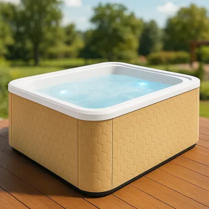 Spa rigide 180x120x65 cm, Beige/Blanc, 2 personnes IoajAqp420ZQ-Meuzen