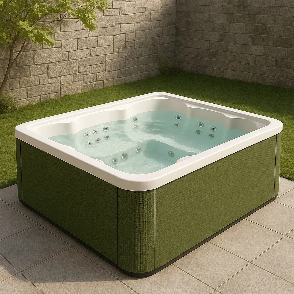 Spa rigide 210x180x92 cm vert/blanc 4 personnes UkrABAq424Im-Meuzen