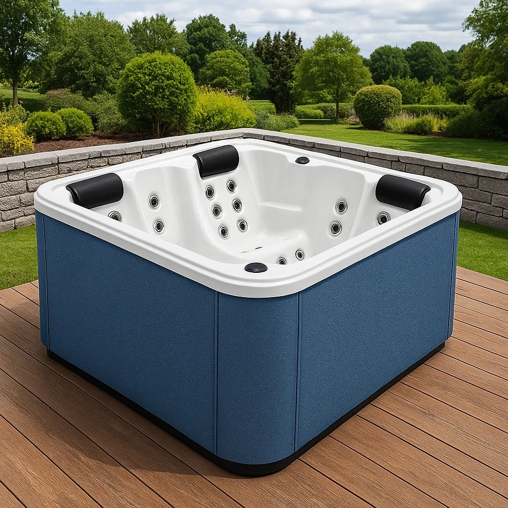 Spa rigide 210x210x85 cm Bleu/Blanc pour 3 personnes jUJSVDf425vA-Meuzen