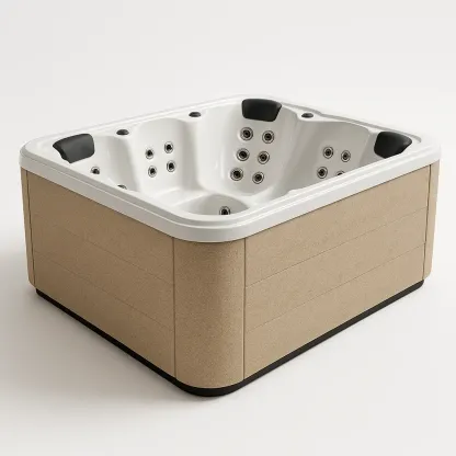 Spa rigide 205x185x90 cm beige/blanc pour 3 personnes bkehGdW373ka-Meuzen