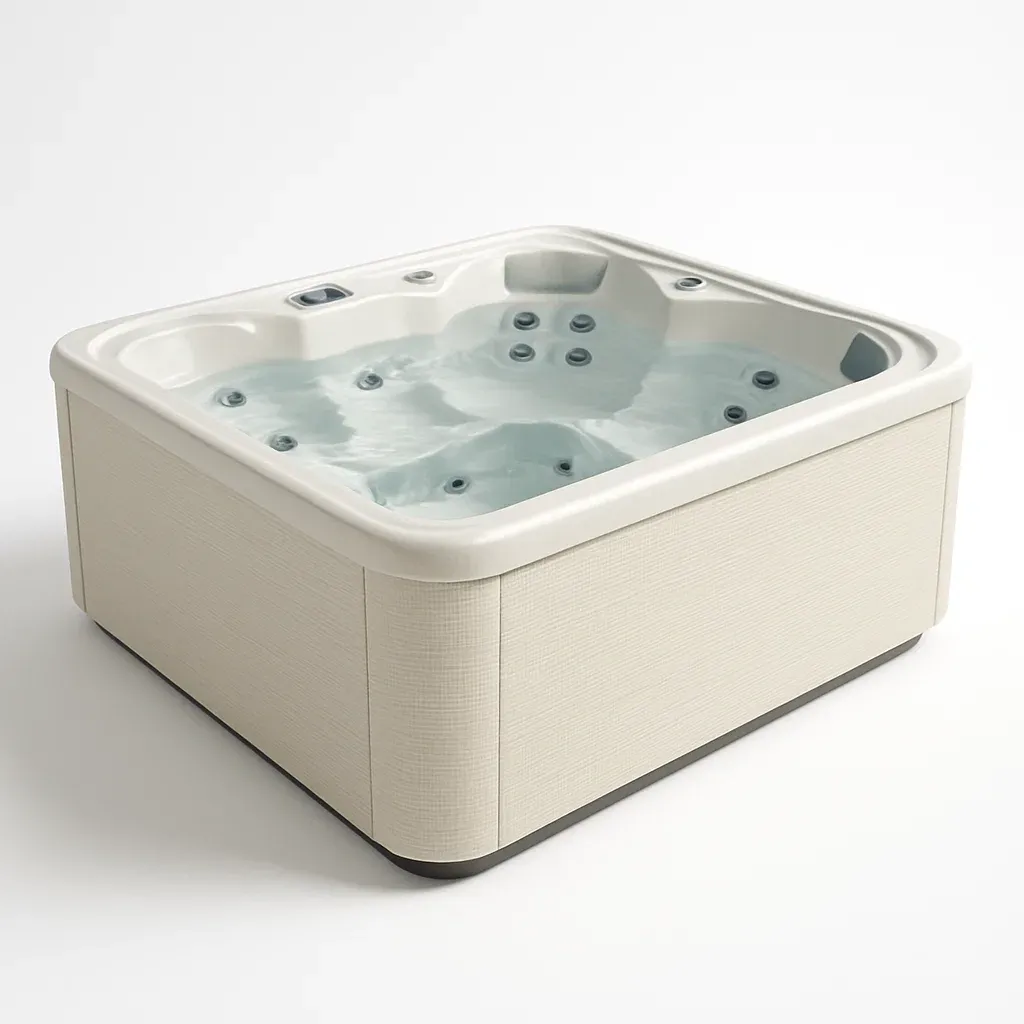 Spa rigide 198x198x82 cm beige clair/blanc 3 personnes rJrJFLU381kk-Meuzen