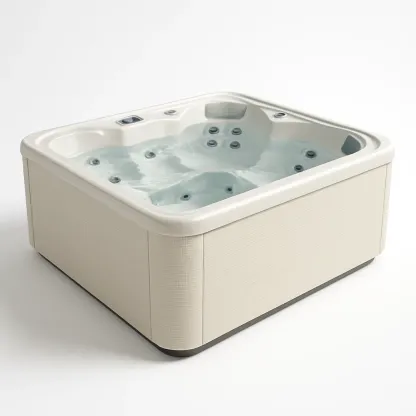Spa rigide 198x198x82 cm beige clair/blanc 3 personnes rJrJFLU381kk-Meuzen