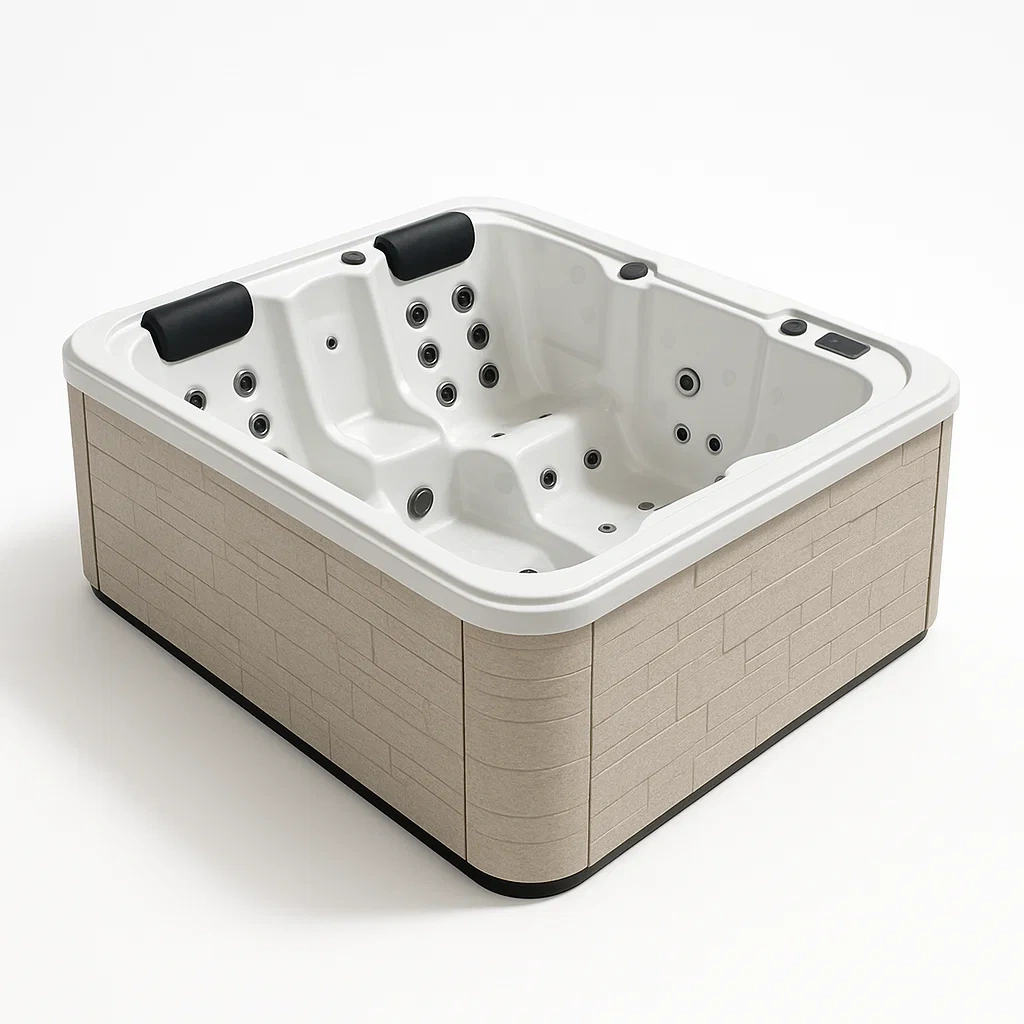 Spa rigide 210x210x95 cm blanc/beige 2 personnes puaPXdz382dG-Meuzen