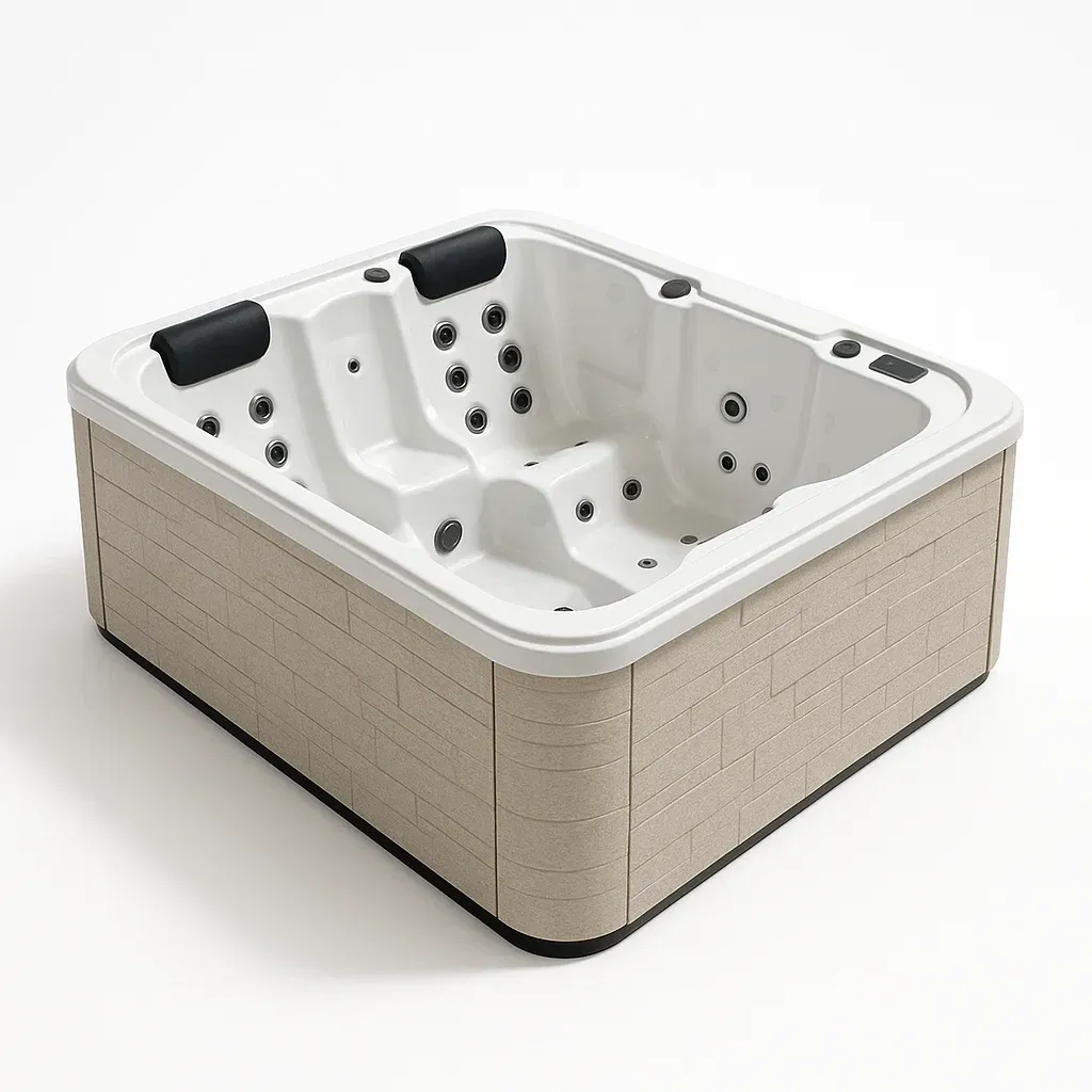 Spa rigide 210x210x95 cm blanc/beige 2 personnes puaPXdz382dG-Meuzen