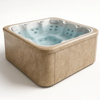 Spa rigide 200x200x75 cm, Beige/Blanc, 3 personnes PdflwGc390gT-Meuzen