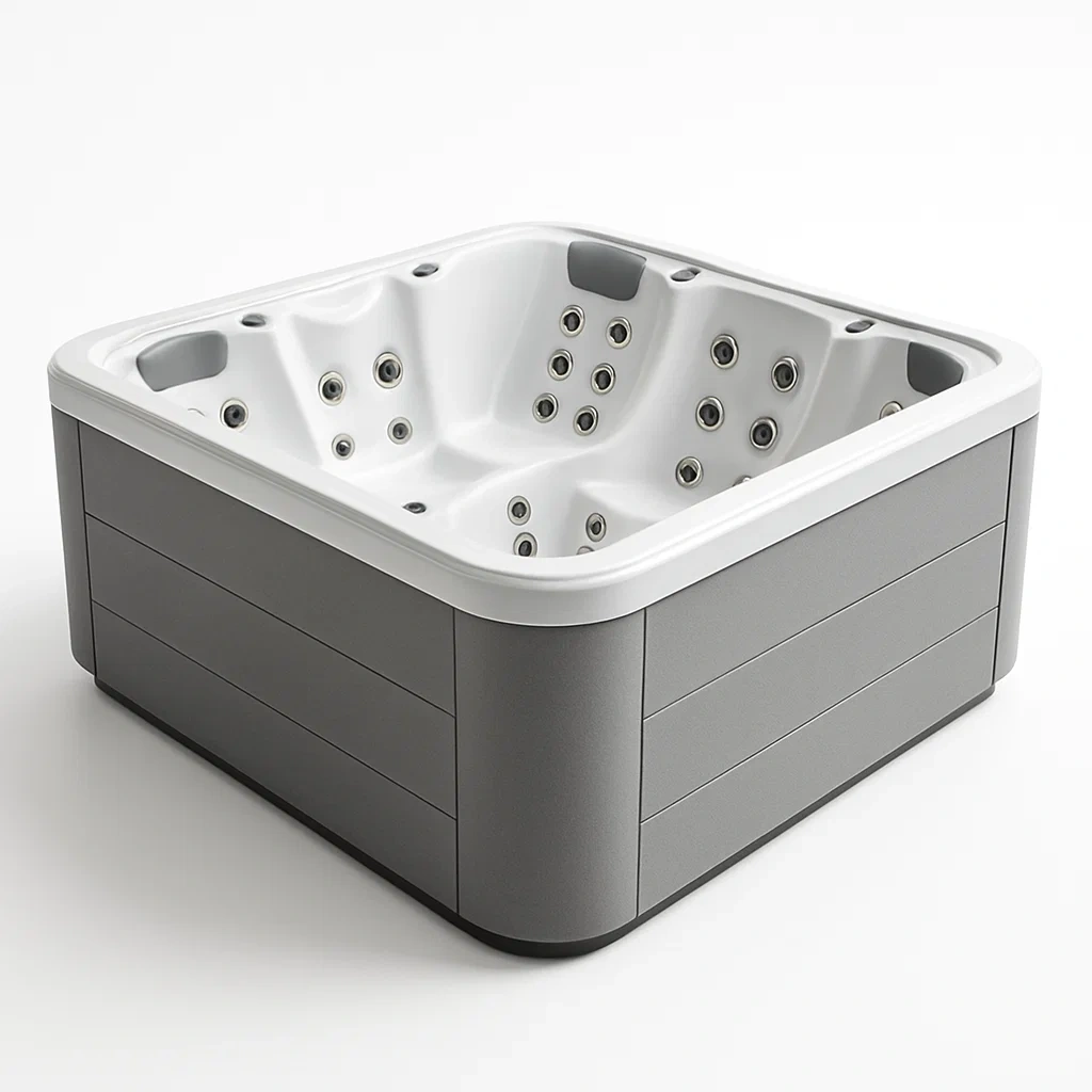 Spa rigide 215x215x90 cm gris/blanc pour 5 personnes ytLdXvX391wM-Meuzen