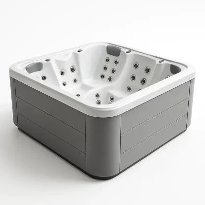 Spa rigide 215x215x90 cm gris/blanc pour 5 personnes ytLdXvX391wM-Meuzen