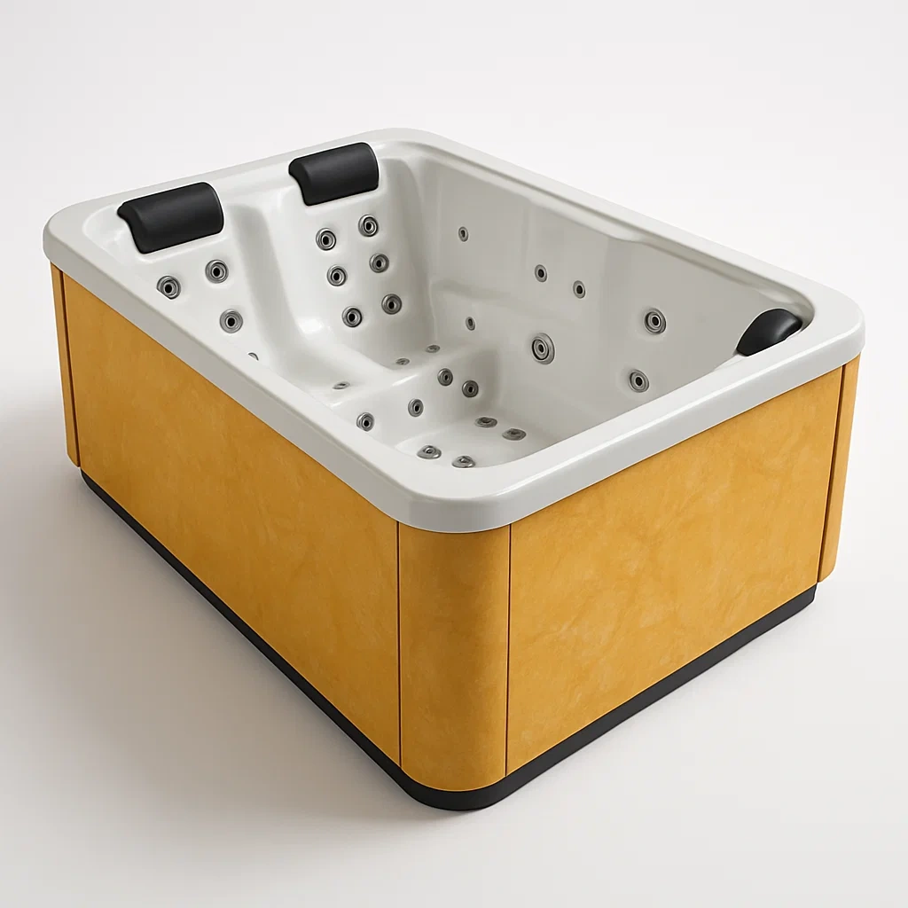 Spa rigide 180x120x75 cm jaune/blanc 2 personnes tGpFSGV392vh-Meuzen