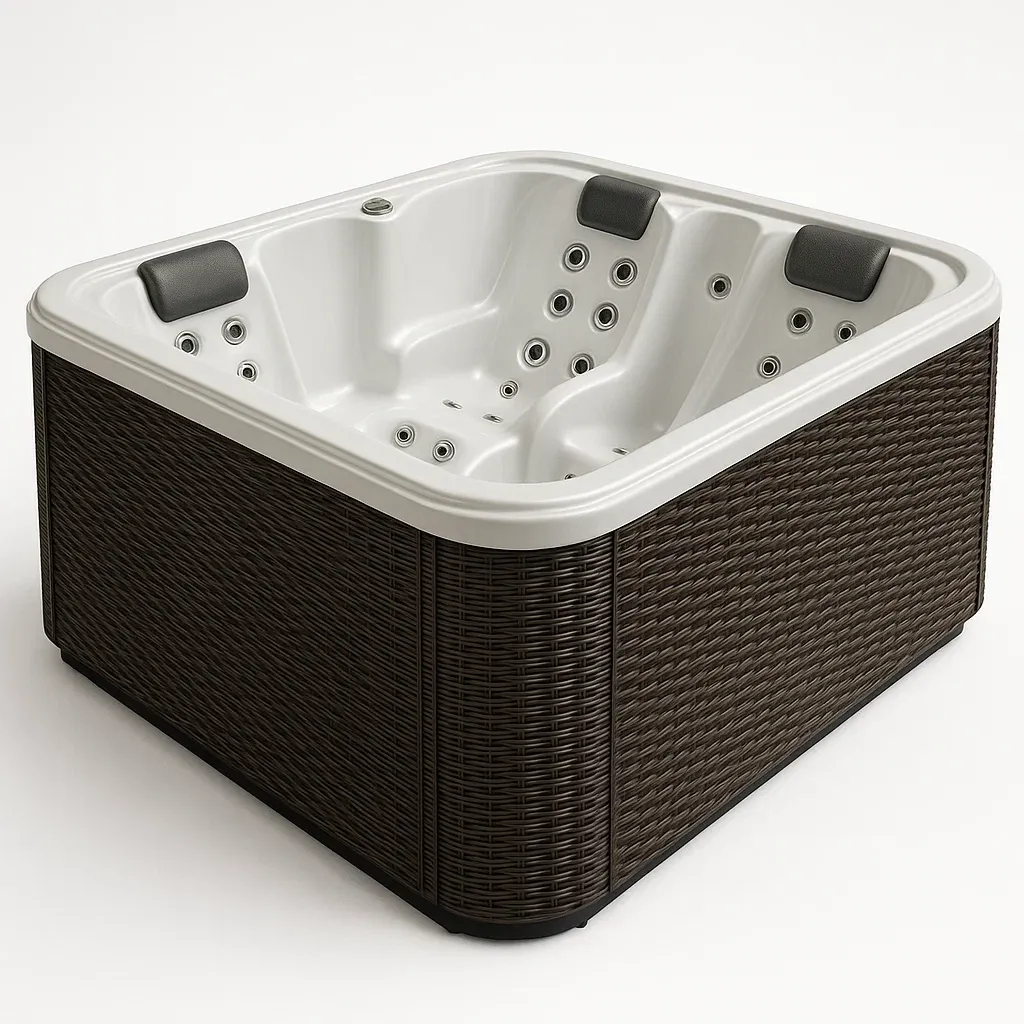 Spa rigide 200x200x80 cm, marron/blanc, 3 personnes VVPibyU359xp-Meuzen