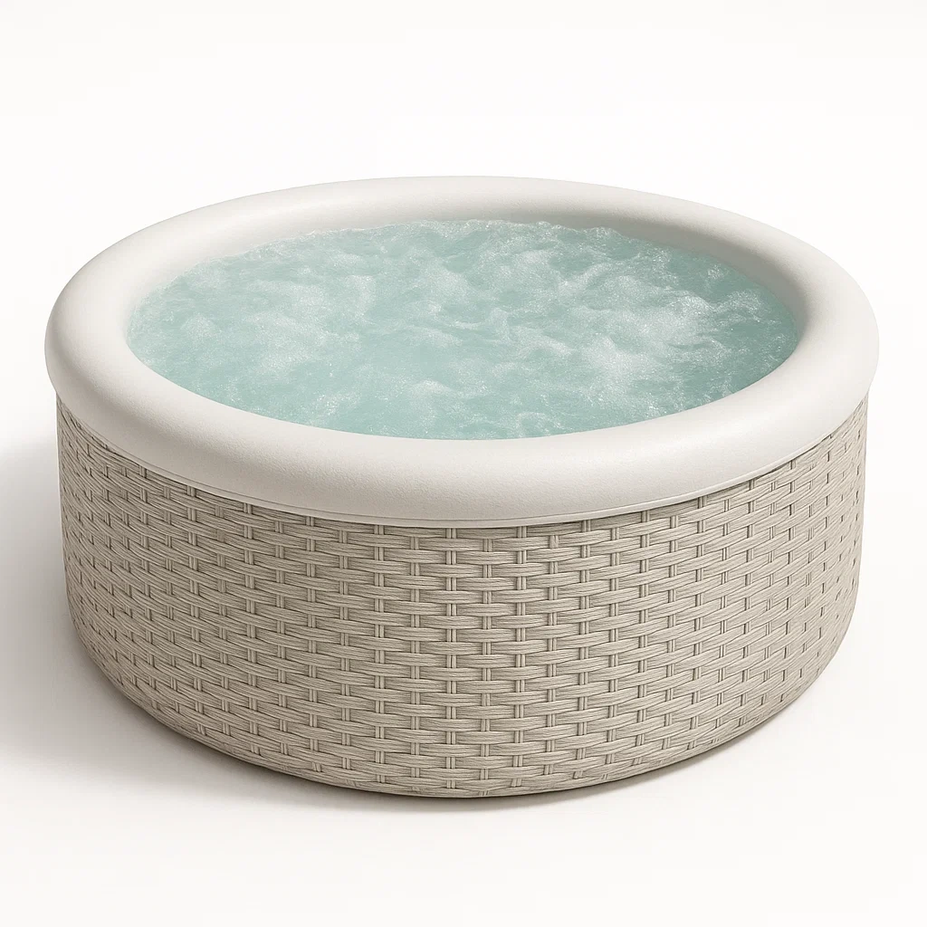 Spa rigide 180x180x65 cm, Gris clair/Blanc, 4 personnes zTlOfKG396LI-Meuzen