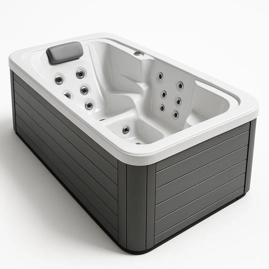 Spa rigide 180x80x82 cm blanc/gris 1 personne KSkIEYe400LJ-Meuzen
