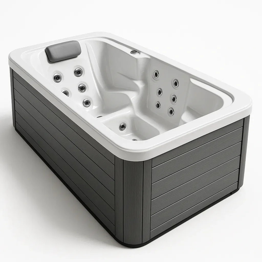 Spa rigide 180x80x82 cm blanc/gris 1 personne KSkIEYe400LJ-Meuzen
