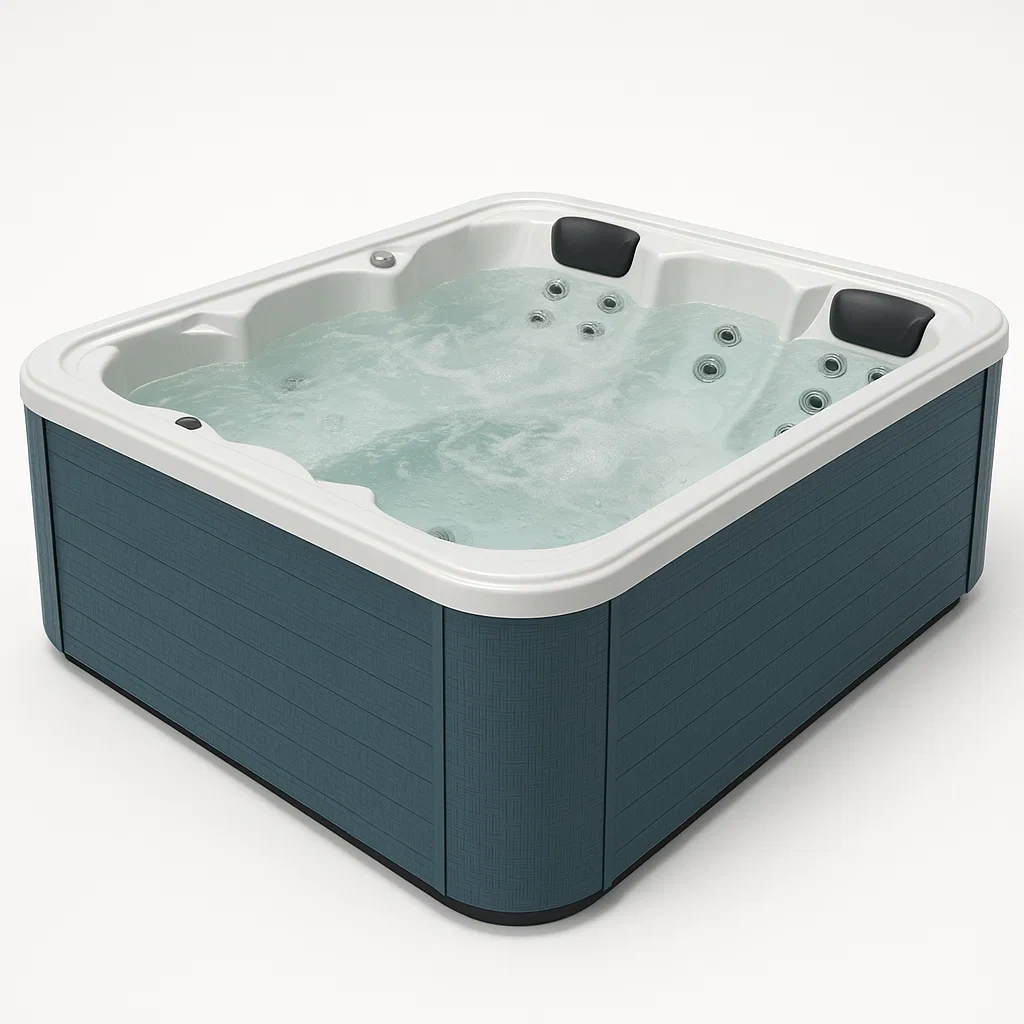 Spa rigide 210x185x95 cm bleu foncé/blanc 2 personnes okqJIsz405OE-Meuzen