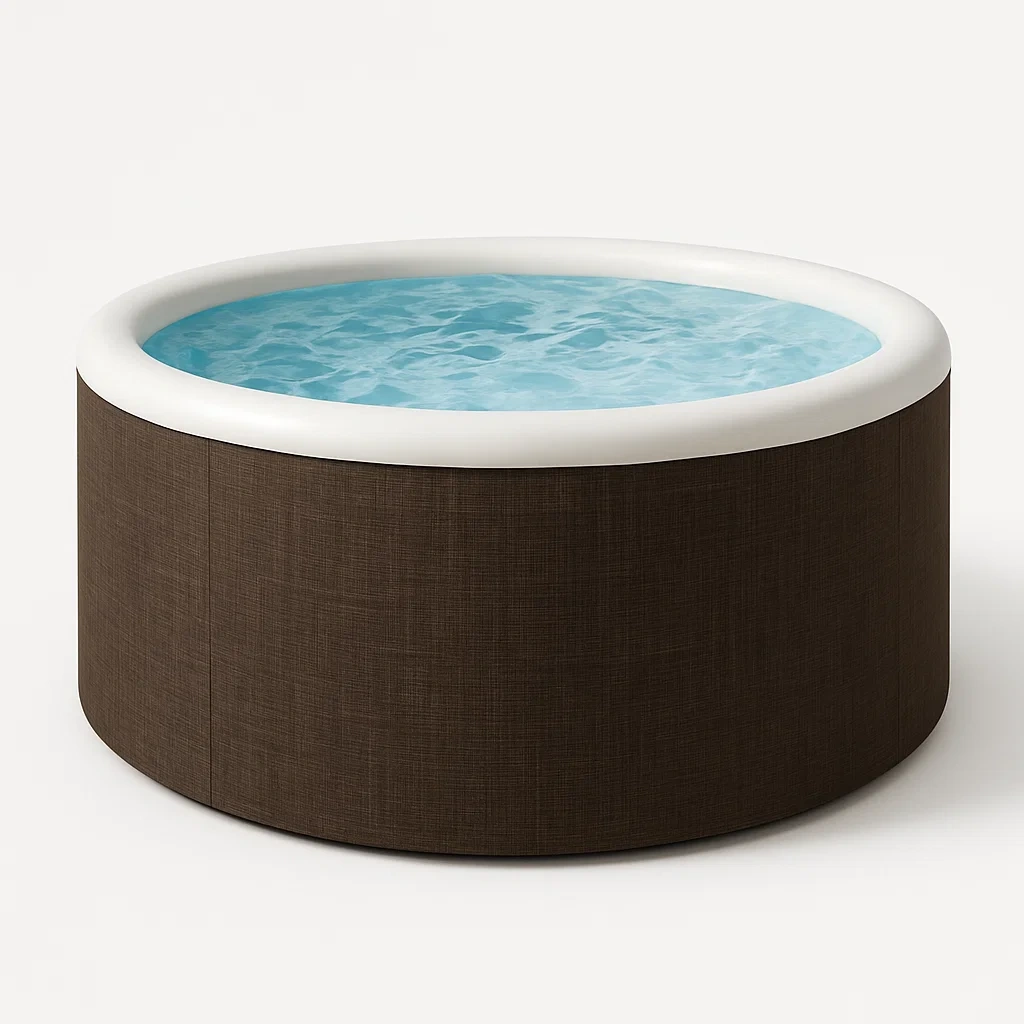 Spa rigide 185x185x70 cm marron foncé/blanc pour 5 personnes AuTKLCE361BD-Meuzen