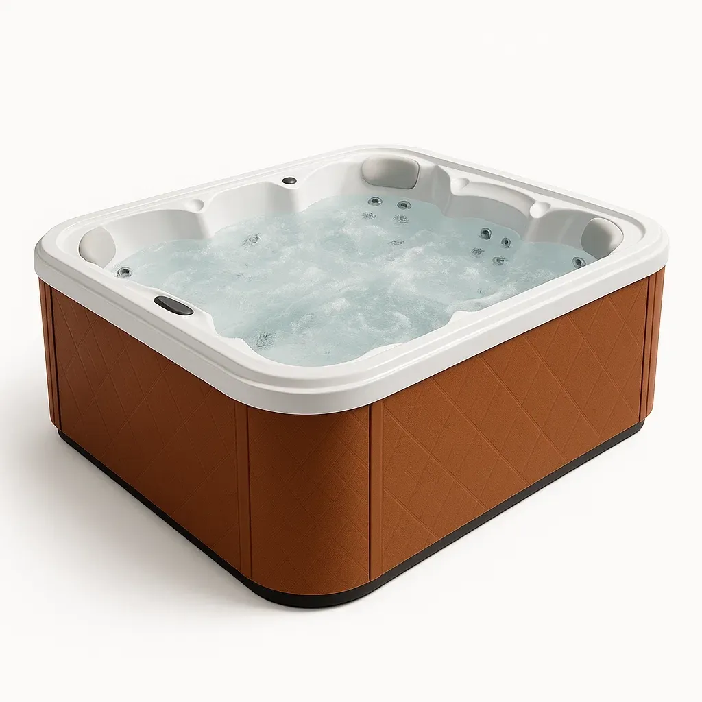 Spa rigide 200x200x90 cm marron/blanc 4 personnes oZPbkBx412yh-Meuzen