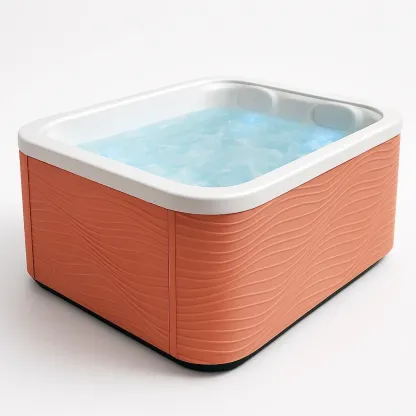 Spa rigide 210x210x85 cm Orange/blanc pour 2 personnes OBmZGQZ413eu-Meuzen