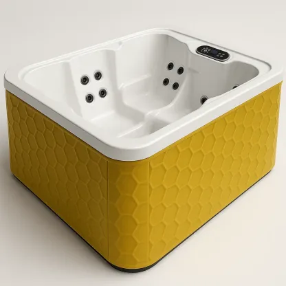 Spa rigide 160x120x70 cm jaune/blanc pour 2 personnes XPGULiS415EP-Meuzen