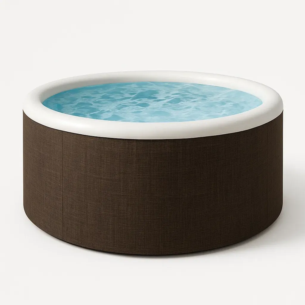 Spa rigide 185x185x70 cm marron foncé/blanc pour 5 personnes AuTKLCE361BD-Meuzen