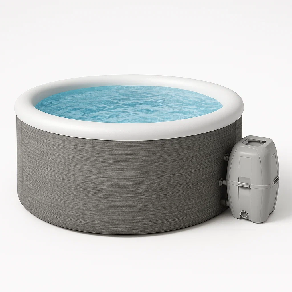 Spa rigide 180x70 cm gris/blanc 4 personnes ISSRGnt417YD-Meuzen