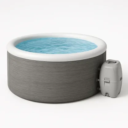 Spa rigide 180x70 cm gris/blanc 4 personnes ISSRGnt417YD-Meuzen