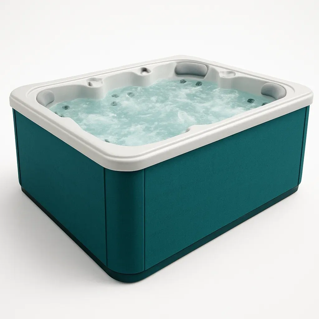 Spa rigide 210x180x85 cm blanc/bleu paon 4 personnes prUJzpr422LL-Meuzen