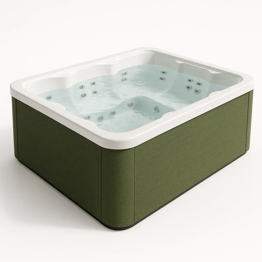 Spa rigide 210x180x92 cm vert/blanc 4 personnes UkrABAq424Im-Meuzen