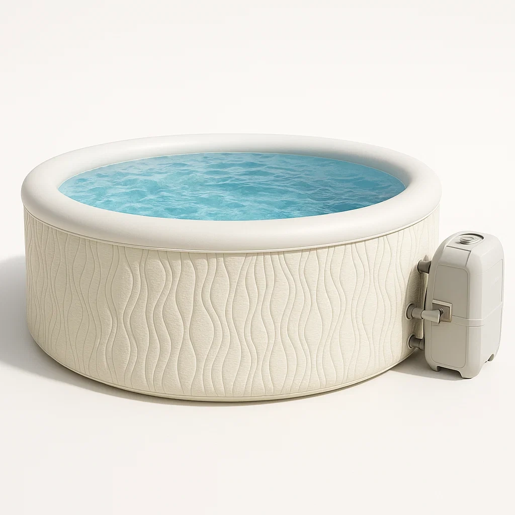 Spa rigide 180x180x70 cm beige clair/blanc pour 4 personnes MmgoPMq427BB-Meuzen