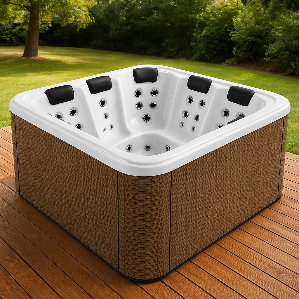 Spa rigide 210x210x90 cm marron/blanc 5 personnes xkoBsZQ357Te-Meuzen