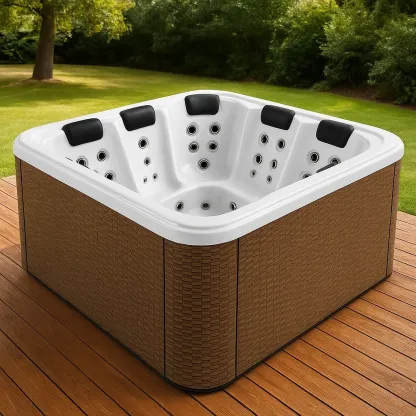 Spa rigide 210x210x90 cm marron/blanc 5 personnes xkoBsZQ357Te-Meuzen